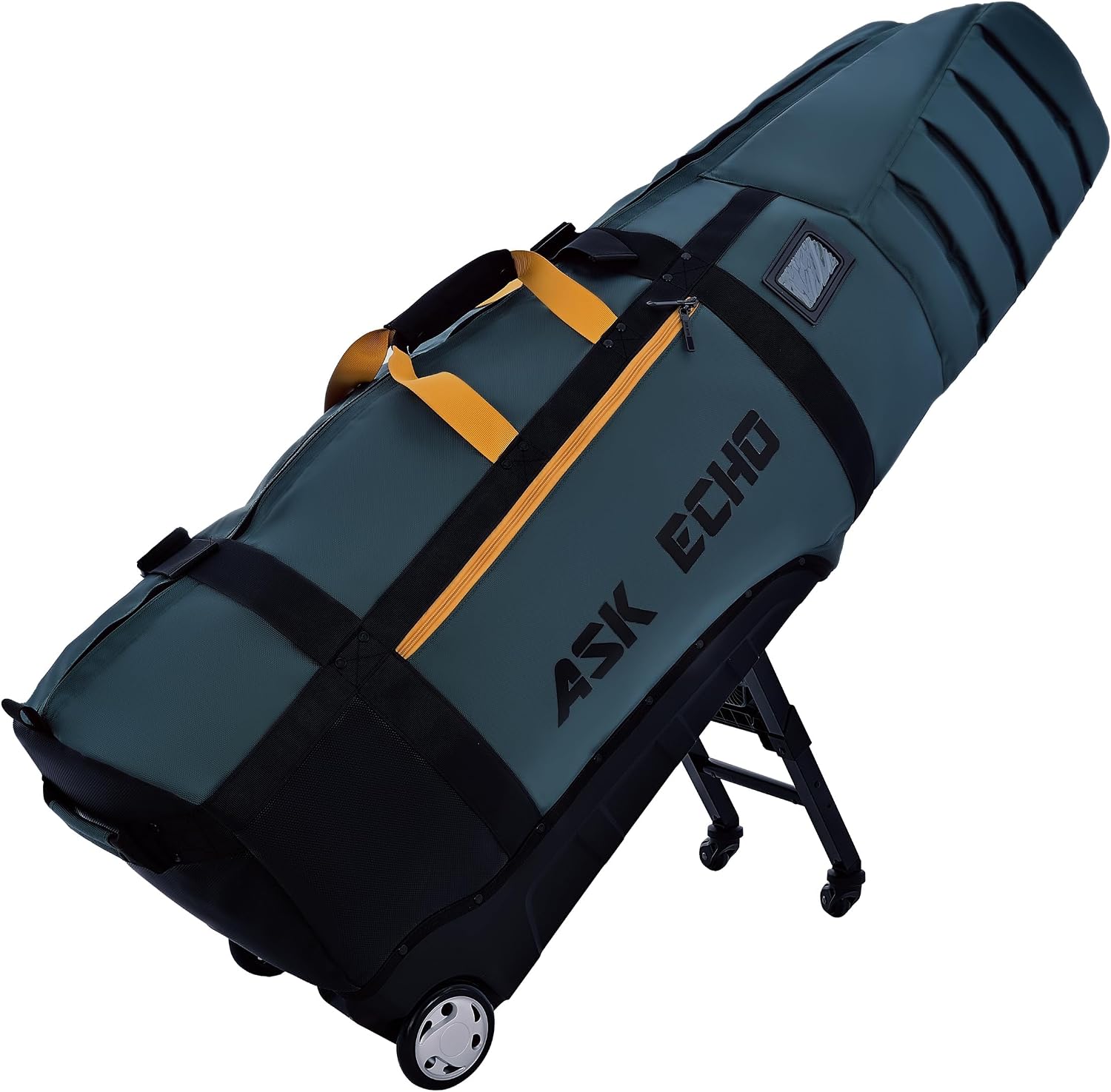 ASK ECHO Locklink StableRoller Golf Travel Bag with 4-Wheel Rolling System, Extendable Support Stand Legs