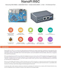youyeetoo NanoPi R6C Mini Router with Metal Case, 2.5G+1 Gbps Ethernet Ports/HDMI 2.0, Support OpenWRT/Docker for VPN NAS IOT Smart Home Gateway (Only Single Board, 4+64GB)