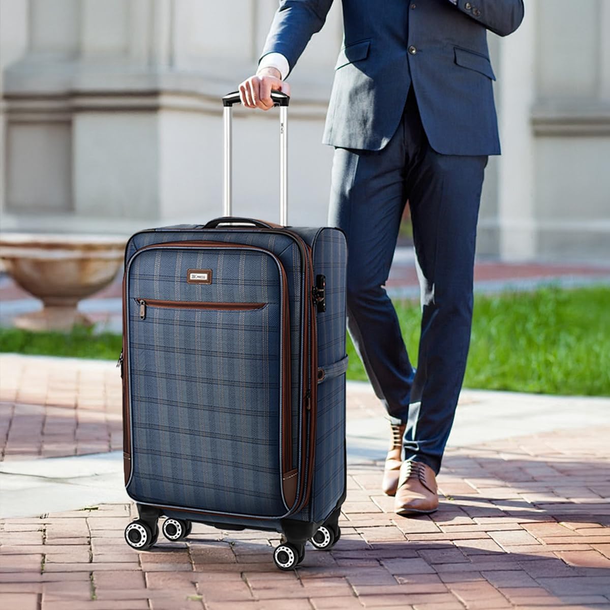 Expandable 20% Luggage-30 inch Luggage with Double Spinner Wheels-Softside Luggage w/TSA LOCK-Travel Luggage for Men Women,30''-COLOR-2