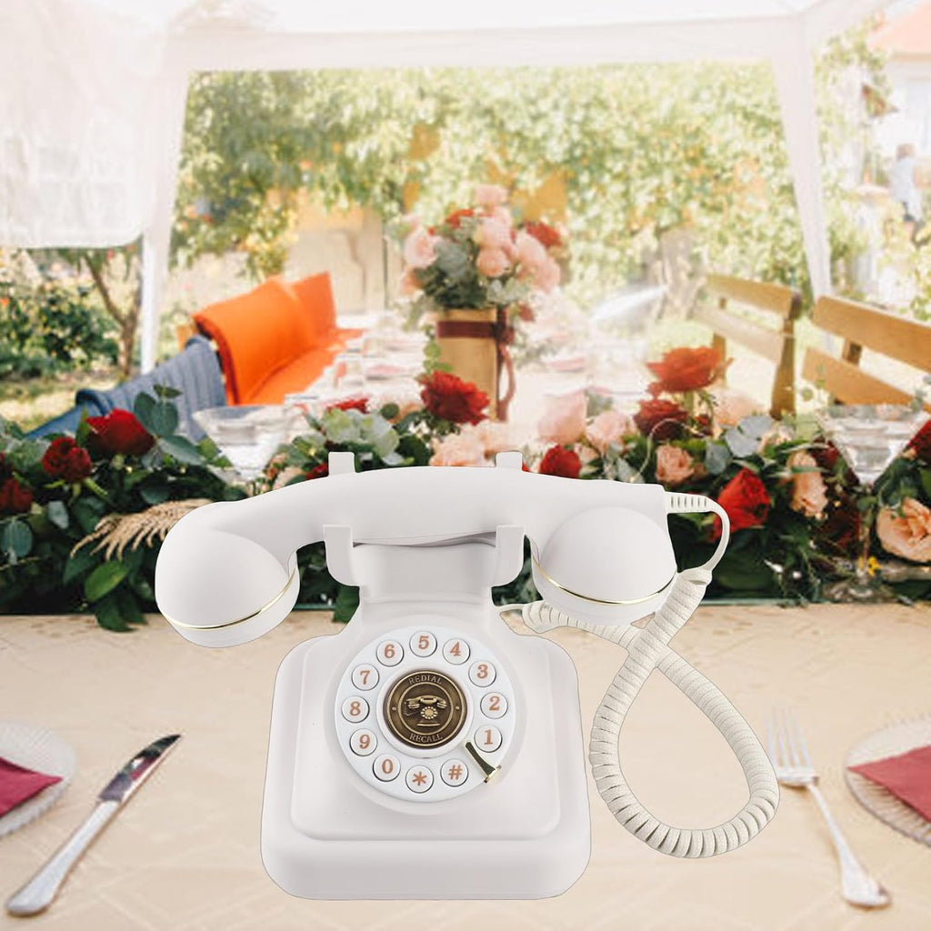 Audio Guest Book for Wedding, Record Customized Audio Message Landline Phone Retro, Decorative Unique Voicemail Message Recorder for Parties Birthdays Special Events