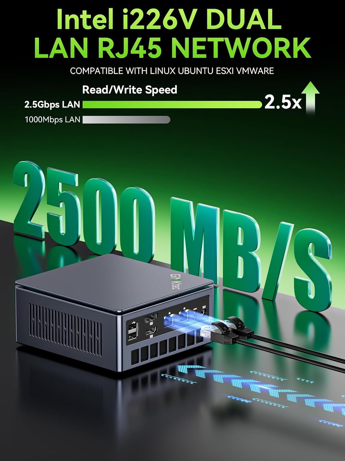 GMKtec M7 Ultra Mini PC Gaming, Ryzen 7 PRO 6850U 16GB DDR5 RAM & 512GB SSD, Mini Desktop Computer with PCle 4.0x4 Oculink Dual NIC LAN 2.5G, Dual USB4, Quad Display Support 8K@60Hz DP 2.0, HDMI2.1