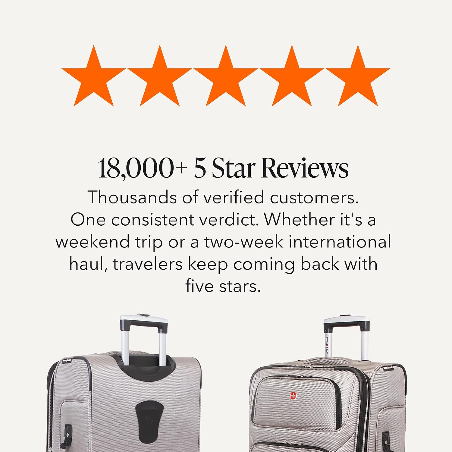 SWISSGEAR Sion Softside Expandable Spinner Luggage Durable Lightweight Travel Suitcase, Pewter, Checked-Medium