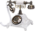 Dpofirs Audio Guest Book Wedding Phone, Audio Phone Guestbook for Wedding, Bridal Shower, Vintage Style AudioMessage Voicemail (White)