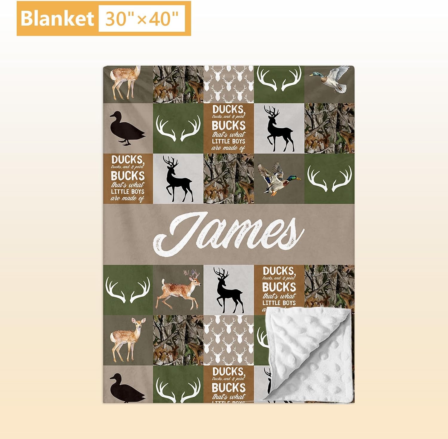 Terwex Custom Baby Crib Bedding Set, 5 Pcs Personalized Name Baby Crib Sets for Infant Toddler, Green Woodland Deer Nursery Bedding Set for Boys Girls, Double Layer Baby Bedding Sets Customized Gifts