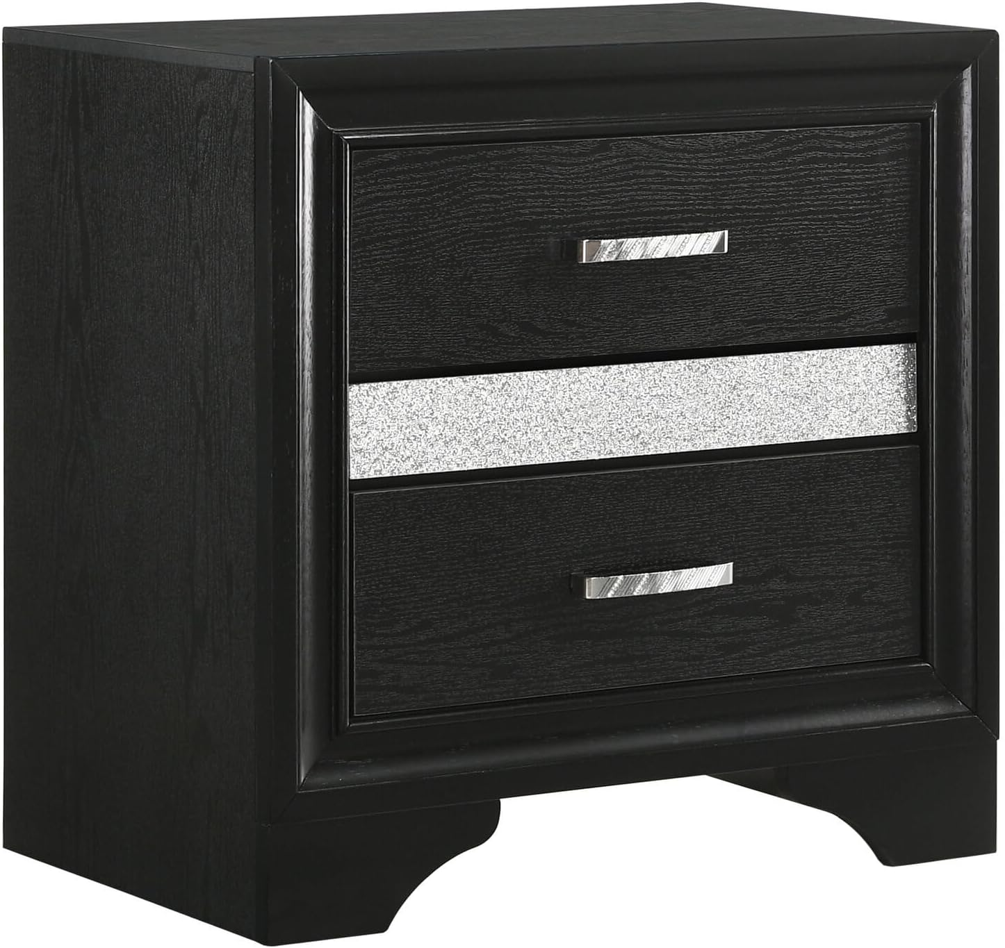 HomeStock Bedroom Set 4 Piece Black Finish Modern Design