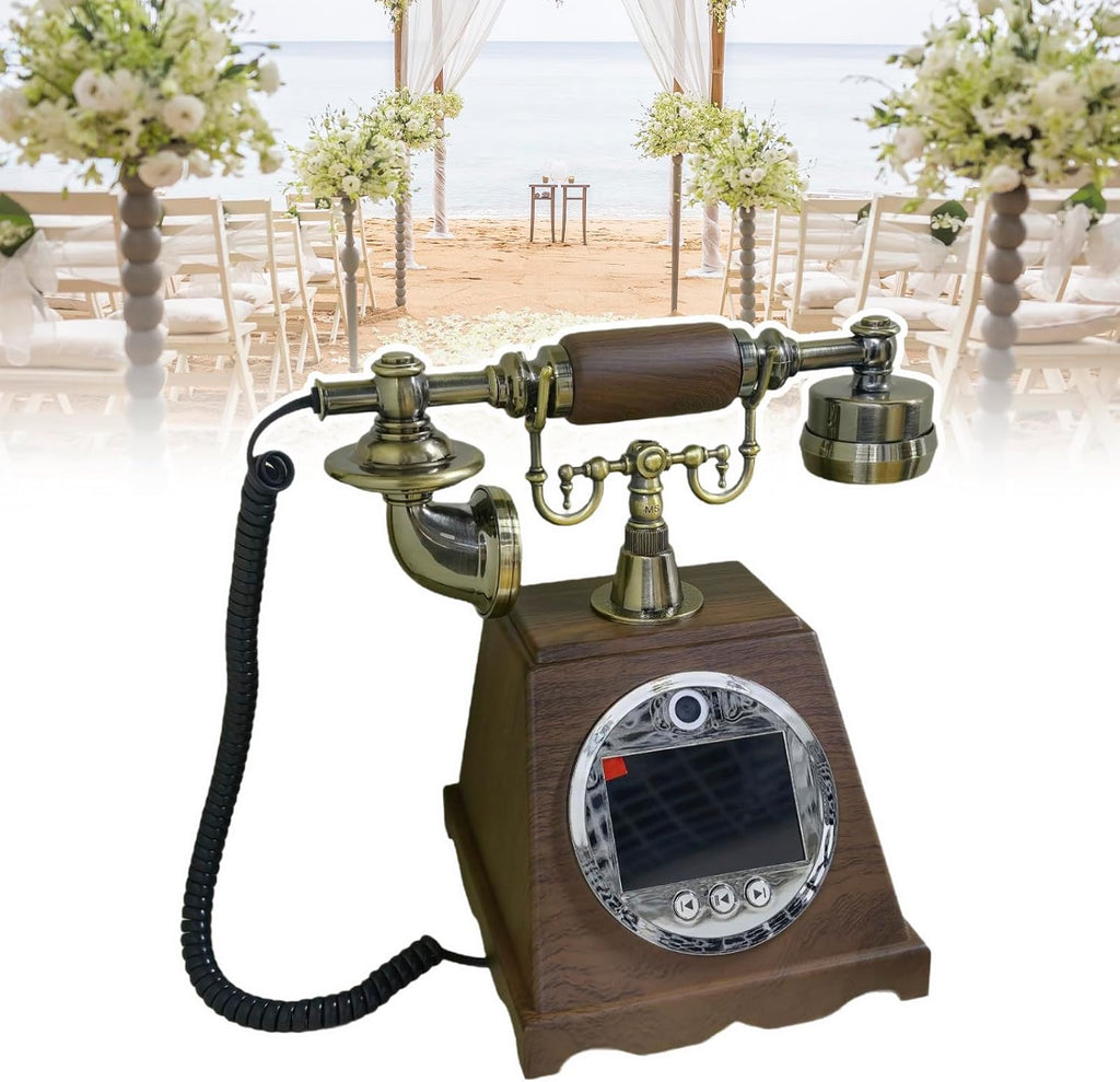 Customized Video Audio Messages, Wedding Audio Guest Book, Creative Video Audio Guest Book, 2K, 7H Battery Life, 99 Custom Photos, for Weddings, Parties, Anniversaries & Special Events B