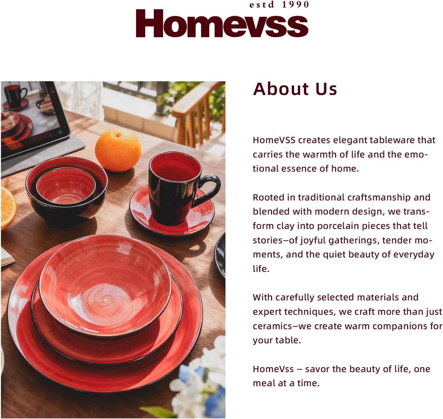 Stoneware Sonoma 56pc Dinnerware Set, Black + Speckled Spin Wash Red