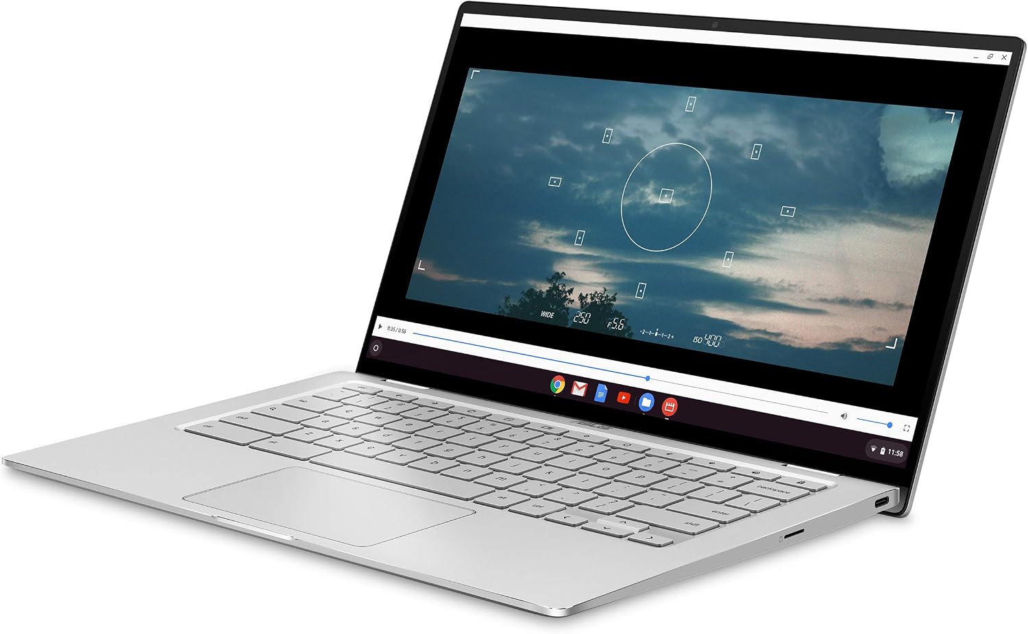 ASUS Chromebook Flip C434 2 in 1 Laptop, 14' Touchscreen FHD 4-Way NanoEdge, Intel Core m3-8100Y Processor, 4GB RAM, 128GB eMMC Storage, Backlit KB, Spangle Silver, Chrome OS, C434TA-IH348T