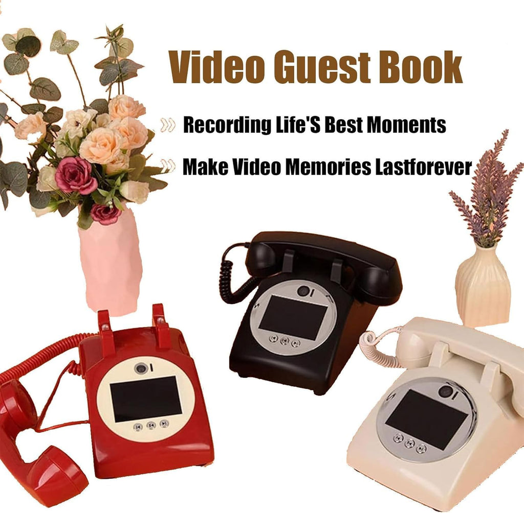 Video Audio Guest Book, 1080p Video Recording, Customized Audio-Video Guestbook for Weddings, Birthdays, Anniversaries Engagements