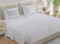 100% Egyptian Cotton Sheets Split King Size Sheets Set with Fully Elasticated Fitted Sheet & Pillowcase Sets, 800TC Sateen Weave Hotel Collection No Pill Soft Breathable Luxury White Bedding