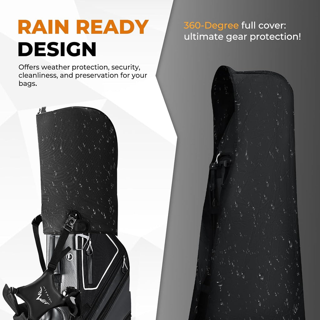 uniHimal 14 Way Dividers Golf Stand Bag Lightweight, Golf Bag for Men Women with Multiple Pockets, Dual Strap and Rain Cover Hood