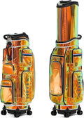 HELIX-Golf Golf Cart Bag, Easy to Carry, Retractable Golf Club Cart Bag with Locking Wheels Chassis and Latest Integrated Handgrip.