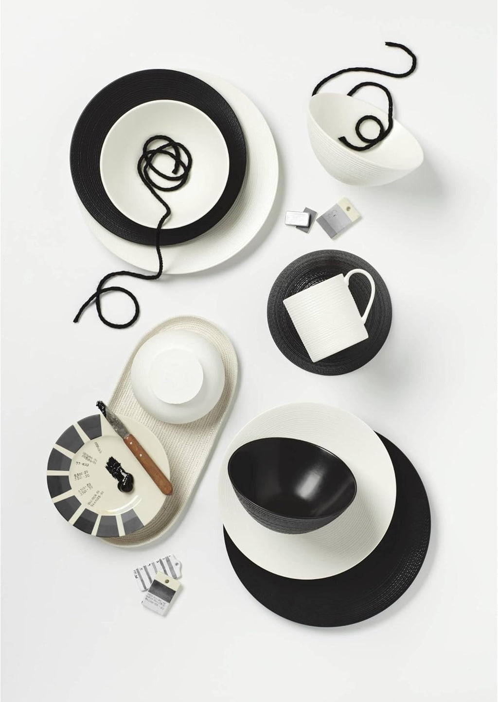 Lenox 895250 Lx Collective Black 12-Piece Set, White