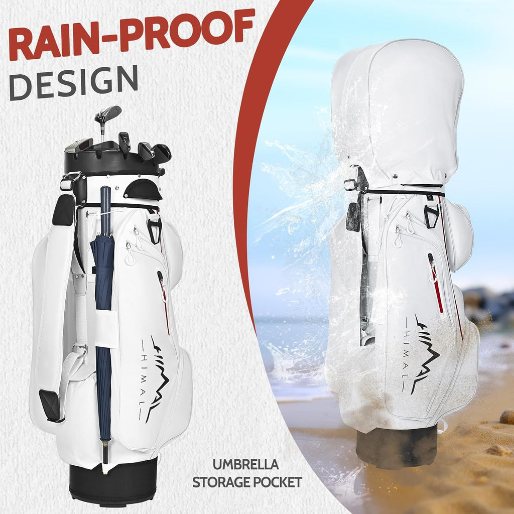 uniHimal14-Way Golf Cart Bag Pro with Full Length Divider Top, Golf Bag for Men with Handles and Rain Cover