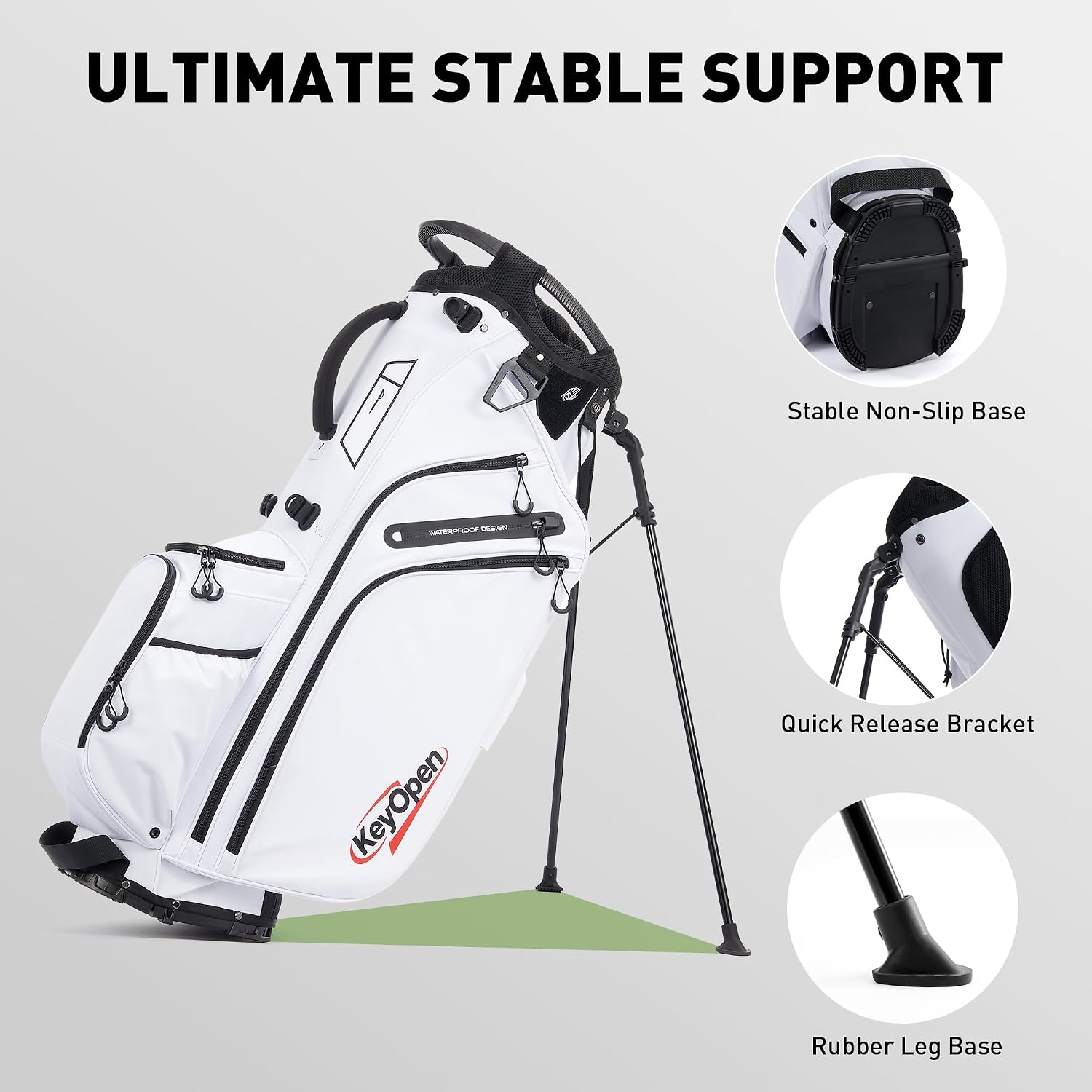 Lightweight Golf Stand Bag, 14 Way Golf Bags with Full Length Dividers for Men Women, Encrypted 900D Weather-Proof Club Carry Bag with Ergonomic Dual Strap, Cooler Pockets, 9 Pockets