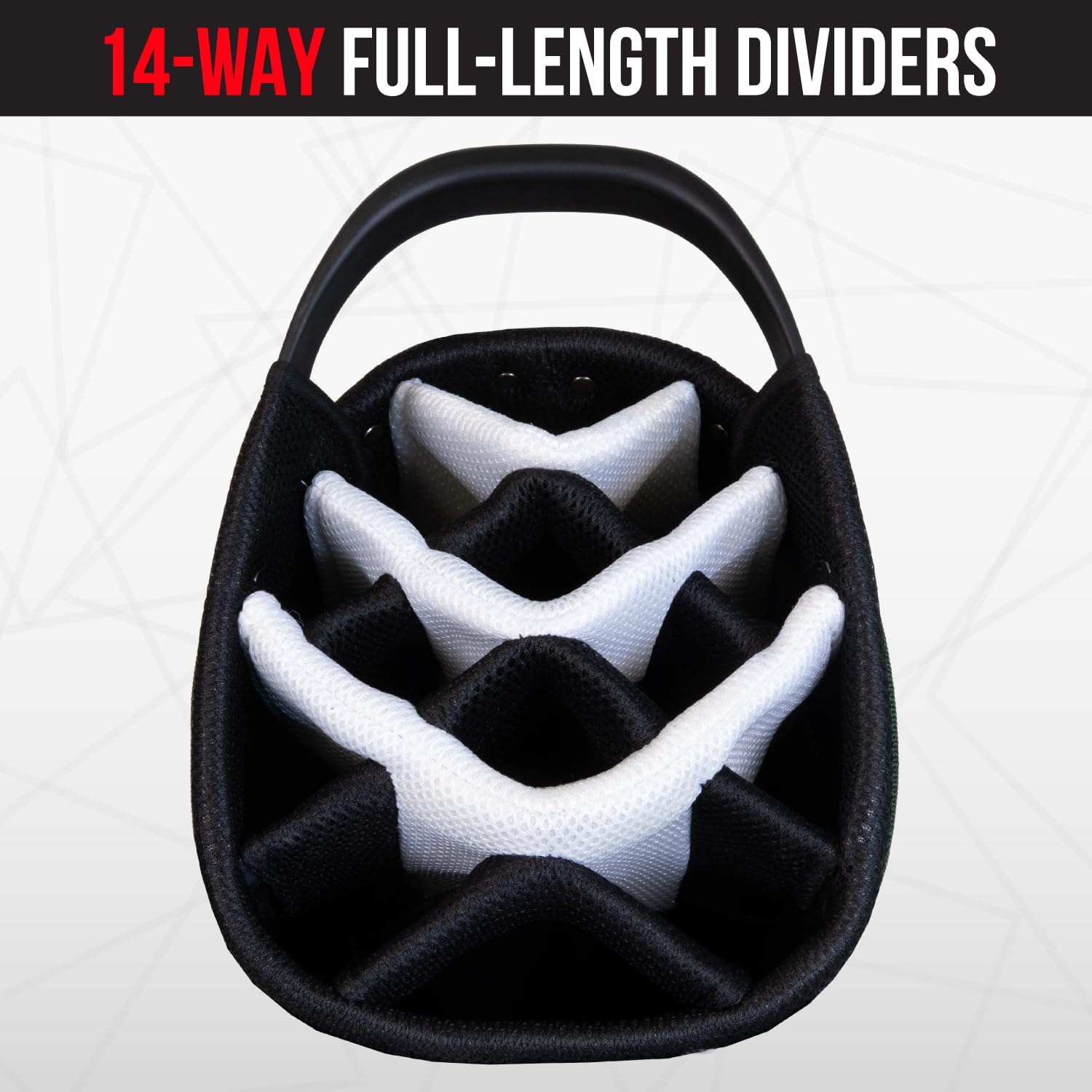 Team Golf NCAA Fairway Golf Stand Bag, Lightweight, 14-Way Top, Spring Action Stand, Insulated Cooler Pocket, Padded Strap, Umbrella Holder & Removable Rain Hood