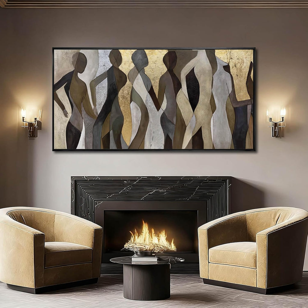 Abstract Canvas Wall Art Textured Print Pictures Contemporary Wall Decor 29'x58' Large Artwork for Living Room Kitchen Art