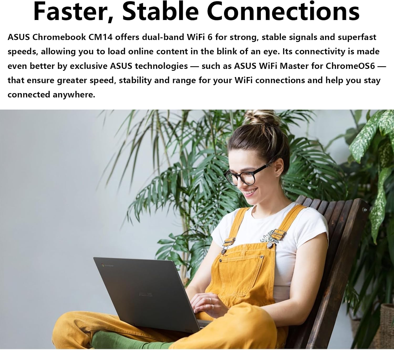 ASUS CM1402 14' FHD Chromebook Laptop, Ultra Light Laptop, 4GB LPDDR4x-3600 MHz RAM, 64GB eMMC, MediaTek Kompanio 520, HD Webcam, WiFi 6, Bluetooth, 180° Lay-Flat, Designed Mouse, Gravity Gray
