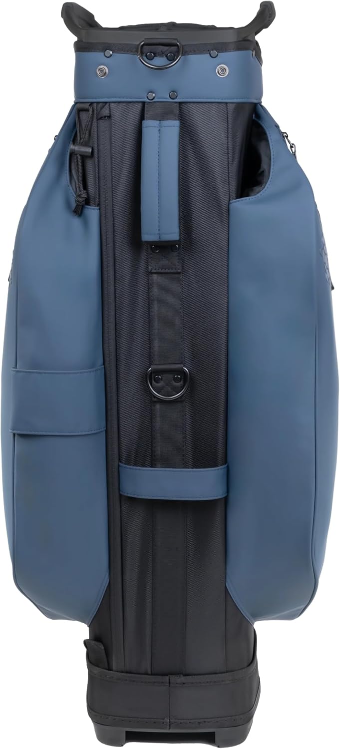 KRADUL - LUX Cart Bag – Lightweight Vegan Leather Golf Cart Bag with Waterproof Pockets, Organized Club Dividers & Cart Strap Tunnel