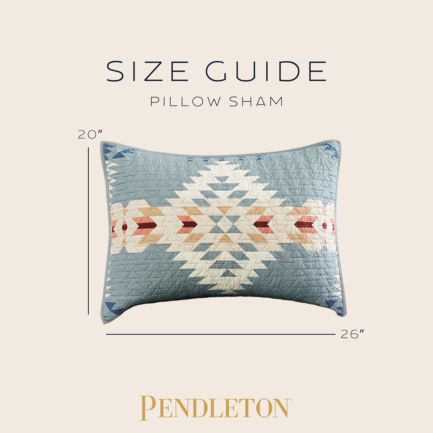 Pendleton Full/Queen Quilt Set – 100% Cotton 3 Piece Quilt Set with Shams, Soft Lightweight Bedding for Queen Size Bed, Light Blue Patterned Comforter Alternative, Queen Bedding Set (Rancho Arroyo)
