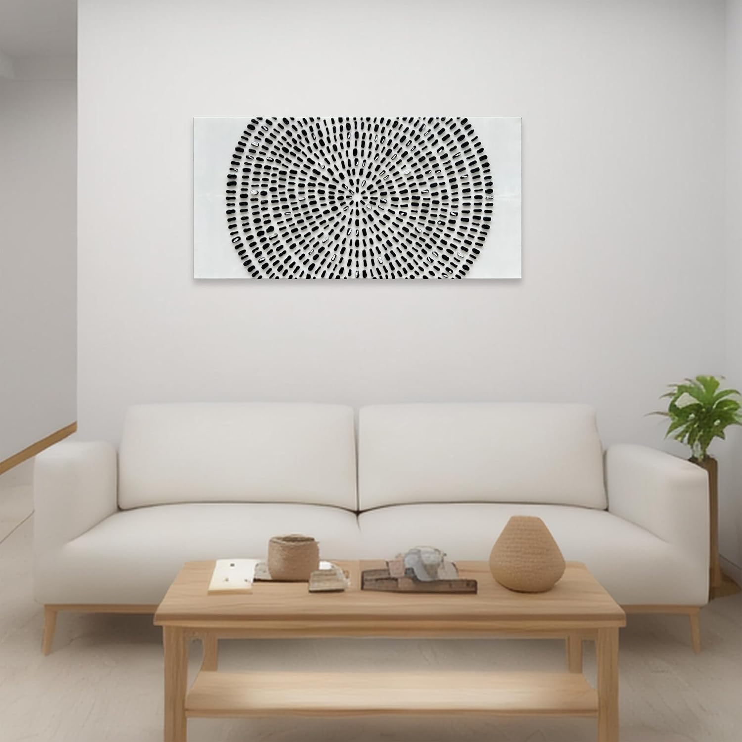 Art 24x48 inch Abstract Oil Painting Modern Art Canvas Wall Decor for Living Room, Bedroom, Kitchen