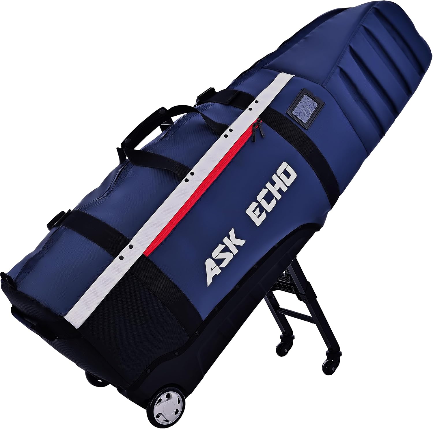 ASK ECHO Locklink StableRoller Golf Travel Bag with 4-Wheel Rolling System, Extendable Support Stand Legs
