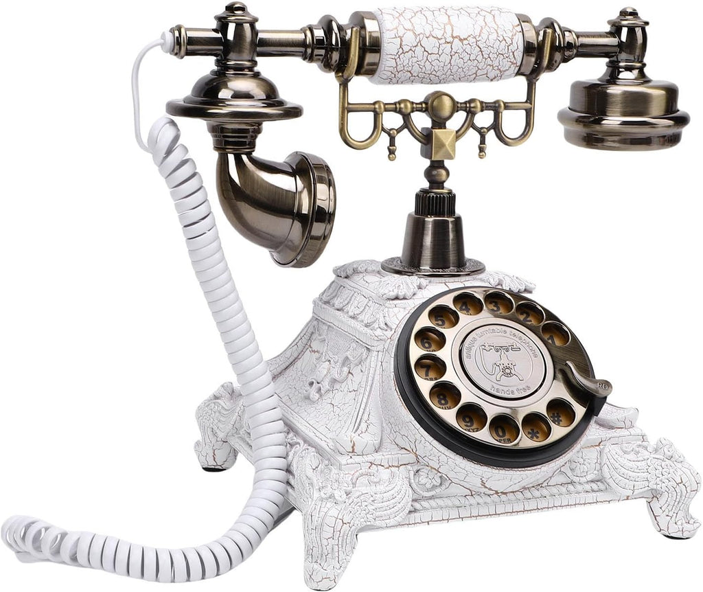 Sorandy Audio Guest Book Wedding Phone, Audio Guestbook Phone, Vintage Style Message Voicemail for Graduation, Birthdays, Baby Shower, Special Occasions, 32G Capacity (White)