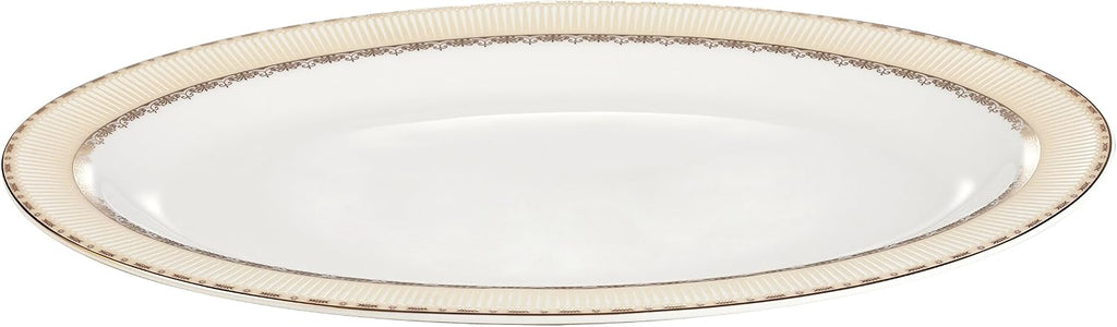 Lorenzo 57 Piece Elegant Bone China Service for 8 Margaret Dinnerware Sets, Gold