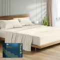 Mayfair Linen 100% Egyptian Cotton Sheets Queen Size - 1500 Series Queen Size Sheets Set Egyptian Cotton, Luxury Bedsheet (Ivory, 4 PC), Soft, Cooling, 17' Deep Pocket Sateen Weave Bedsheet Set