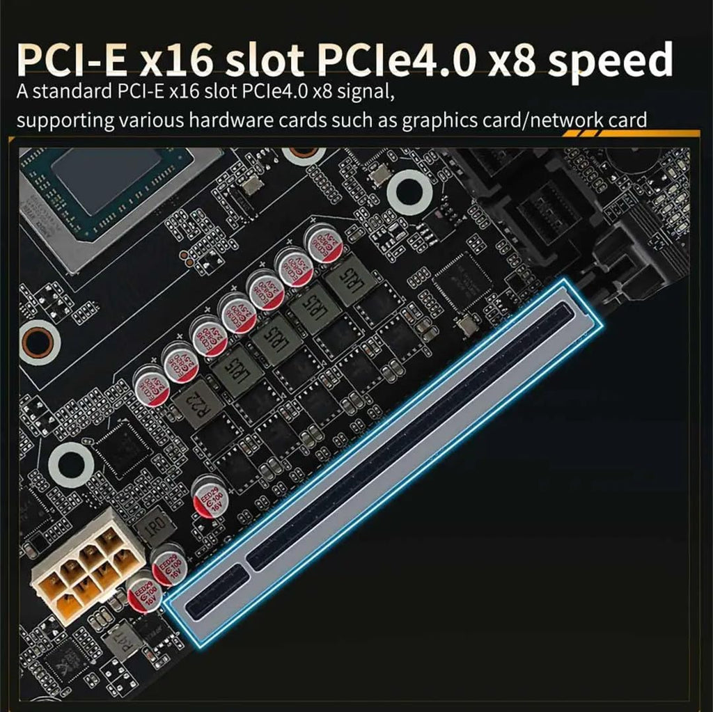 NAS Motherboard AMD Ryzen 7 8845HS, Firewall VPN Router DIY, 4 Port i226-V 2.5GbE LAN, 2xDDR5, 2*M.2 NVMe PCIE X16, 9*SATA3.0, HDMI2.0 DP USB4 Type-C, ITX 17x17CM.+2×SFF8643 to 4 * SATA Data Cable