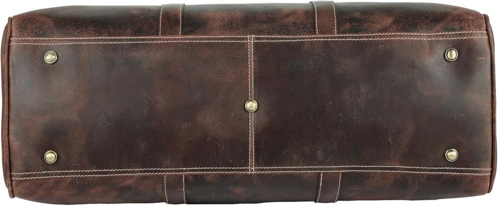 Leather Travel Duffle Bags for Men and Women cabin friendly Weekend Bag Sports Gym airplane carry on overnight duffel