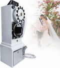 Video Audio Guest Book Wedding Phone, 32G 1080P HD Vintage Video Voice Guestbook Record Cherished Customized Audio Messages, Ideal for a Variety of Memorable Party(White)