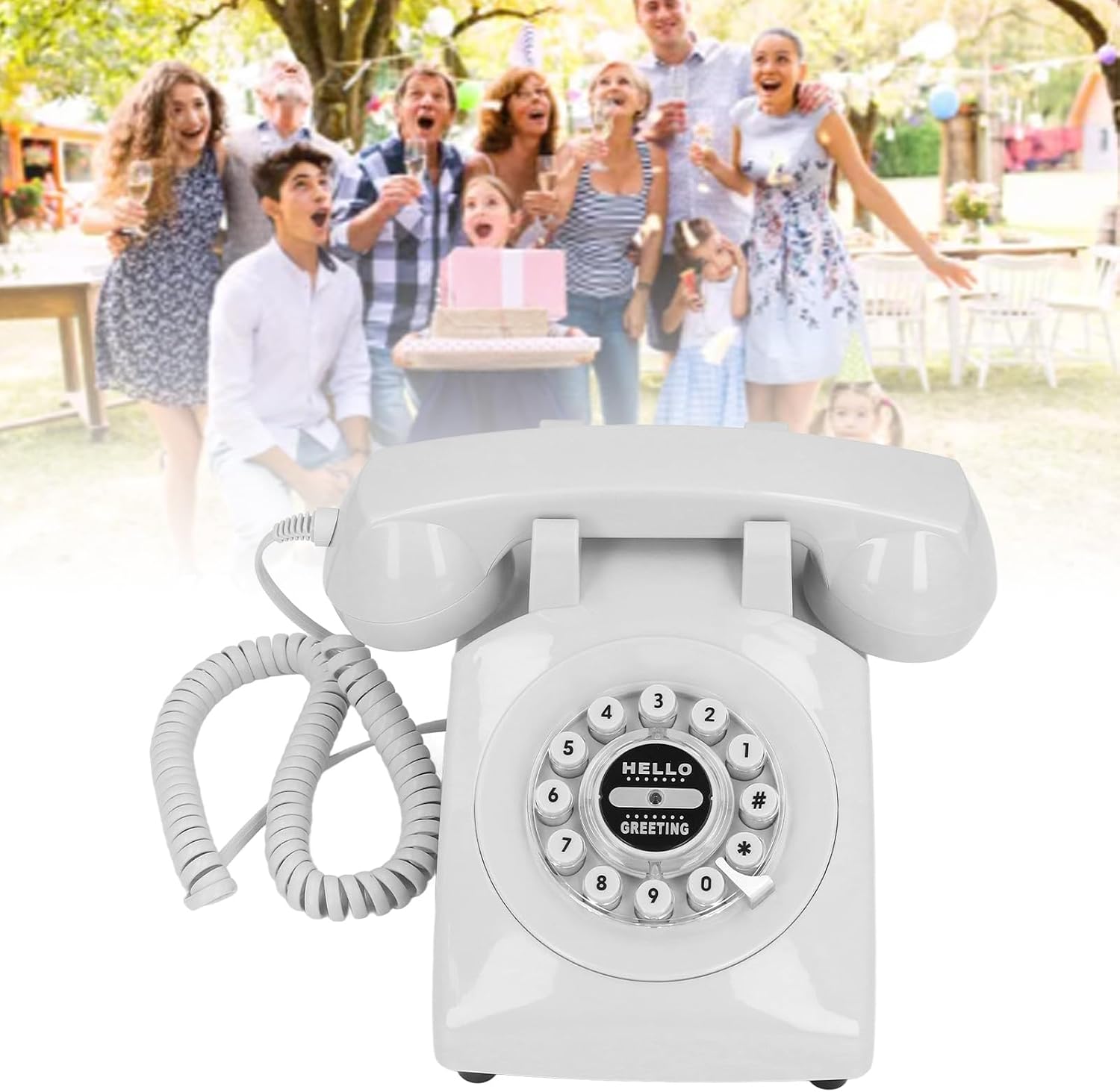 Audio Guest Book, 120 Hours Recording 8G Capacity Vintage Audio Guest Book Wedding Phone Record Customized Audio Messages Personalized Guest Book Telephone for Wedding Party