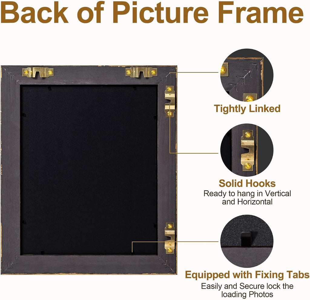 ArtXO 16x24 Gold Picture Frames Vintage with Shatter Resistant Plexiglass - Ornate Photo Poster Wall Art Decor