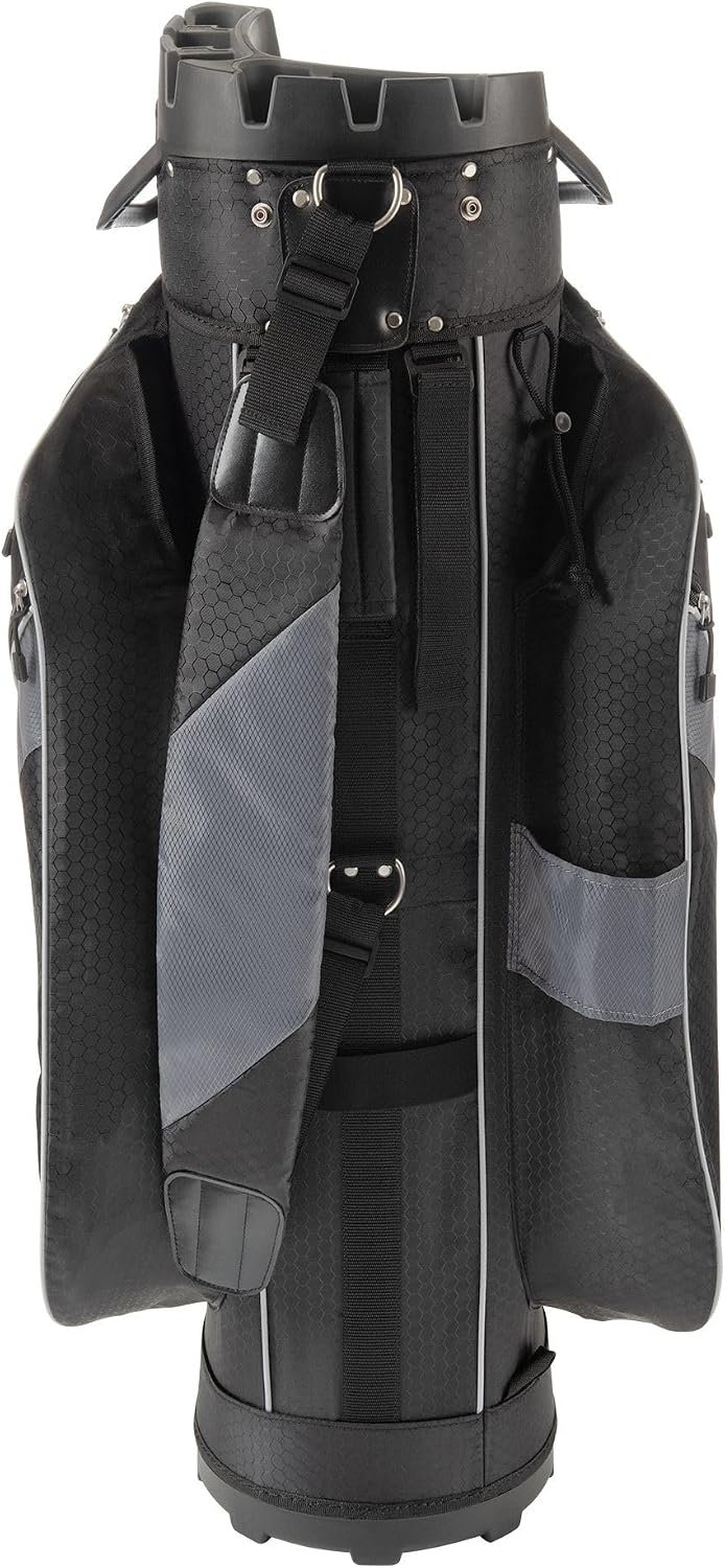 Founders Club 4th Generation Club Lock Organizer Golf Cart Bag for Men with 14 Way Anti Rattle Divider Top- Free Snap On Rain Hood-Full Length Dividers