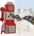 Video Audio Guest Book Recorder, 32gb Storage, Retro Message Recording Device with Adjustable Brightness, Easy-to-use Message Phone for Party Engagement Birthday Wedding Family Gatherings red