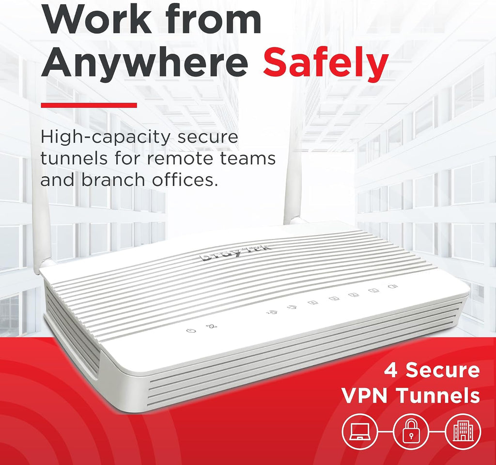 DrayTek Vigor 2136ax Multi-Gigabit Ethernet Router with Wi-Fi 6 AX3000 Wireless, VPN and Fast 2.5GbE Interfaces