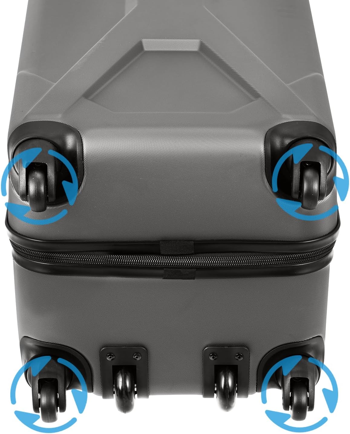 KVV Solid ABS Shell Hard Sided Golf Travel Case with Super Easy Rolling Wheels Ultimate Protection