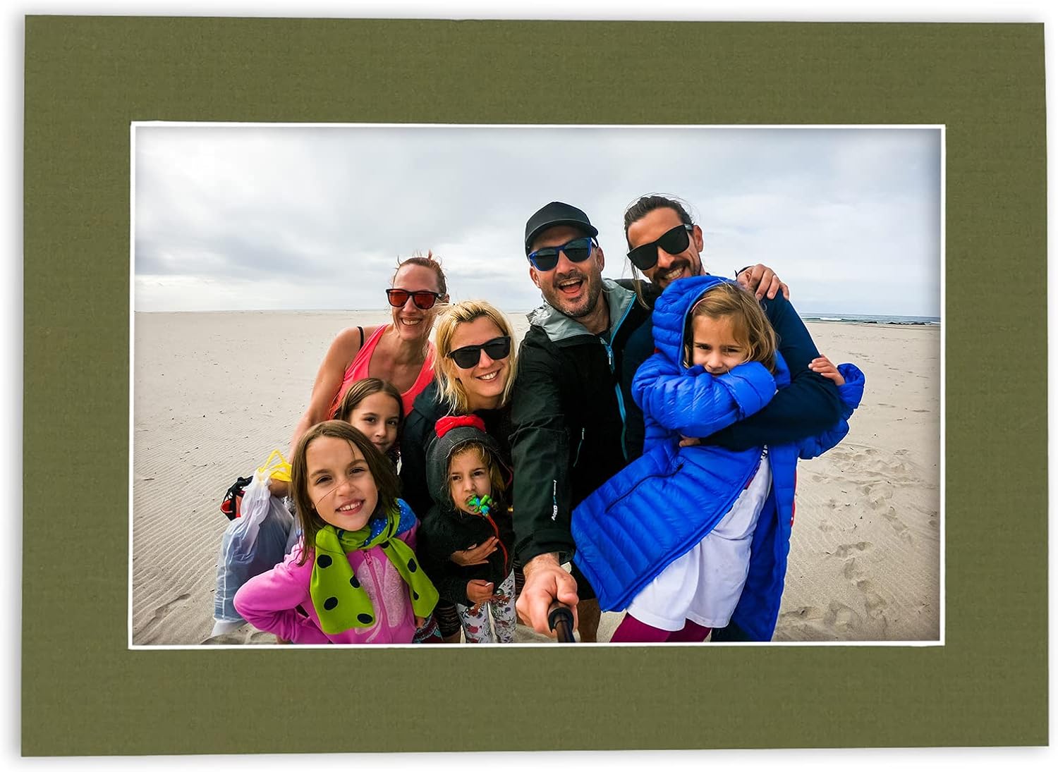 8.5x11 Mat for 11x14 Frame - Precut Mat Board Acid-Free Show Kit with Backing Board, and Clear Bags Dill Green 8.5x11 Photo Matte For a 11x14 Picture Frame Matboard for Framing, Pack of 25 Mats