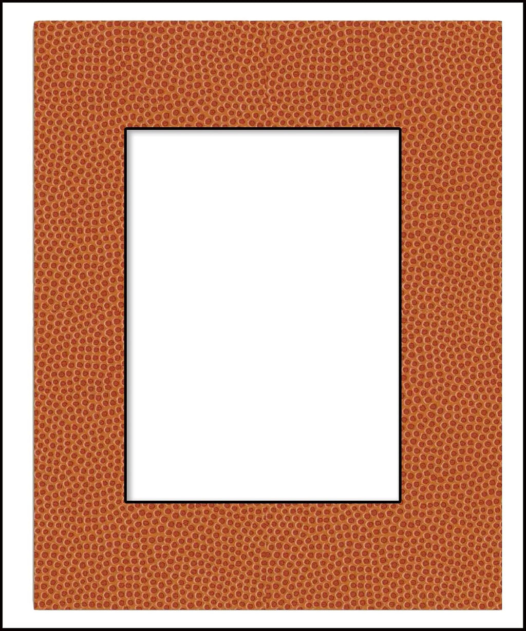 Poster Palooza Pack of TEN 11x14 Mats Bevel Cut for 8.5x11 Photos - Acid Free Basketball Texture Precut Matboards For Pictures, Photos, Framing - 4-ply Thickness