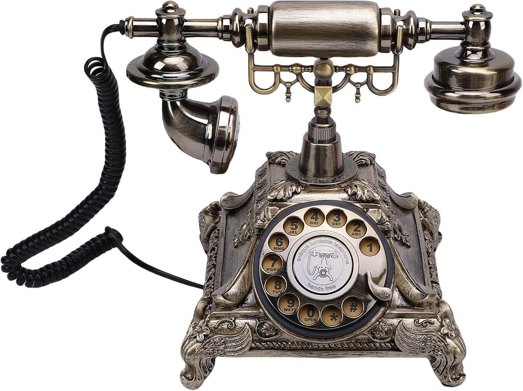 Gugxiom Audio Guest Book Wedding Phone, Retro Record Customized Audio Messages Guestbook Alternatives, 32GB, for Wedding, Bridal Shower, Birthday Party (Antique Brass Color)