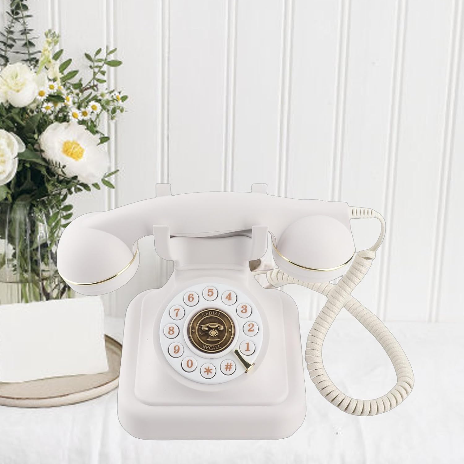 Audio Guest Book for Wedding, Record Customized Audio Message Landline Phone Retro, Decorative Unique Voicemail Message Recorder for Parties Birthdays Special Events