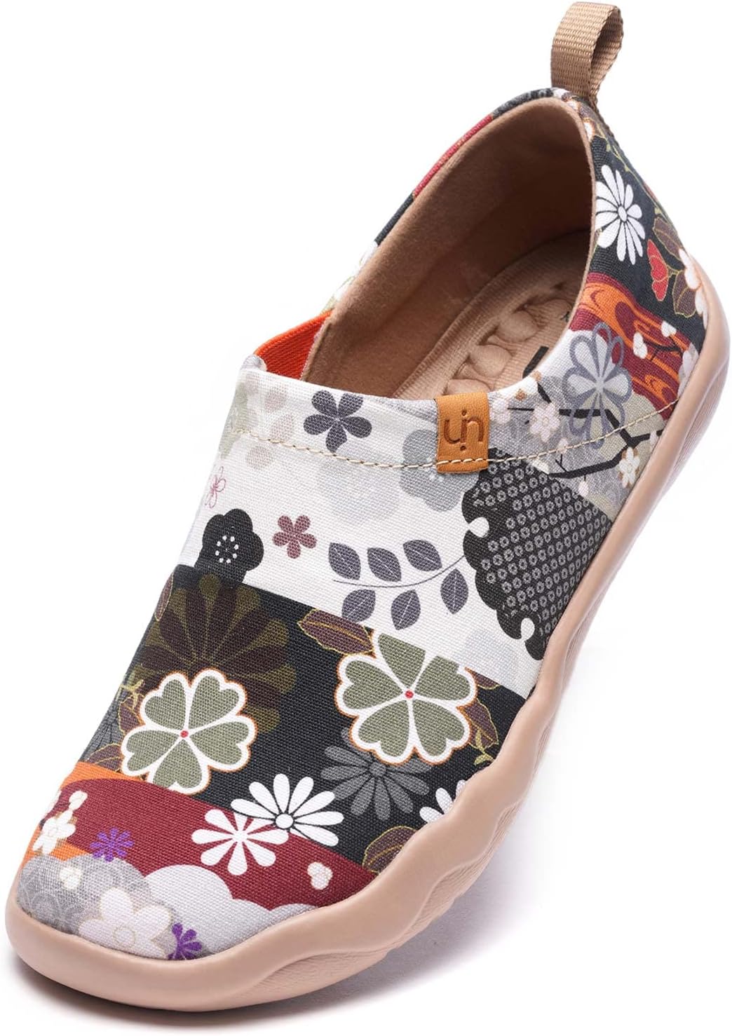 UIN Women's Casual Loafers Travel Painted Walking Slip On Lightweight Comfortable Canvas Fashion Sneakers