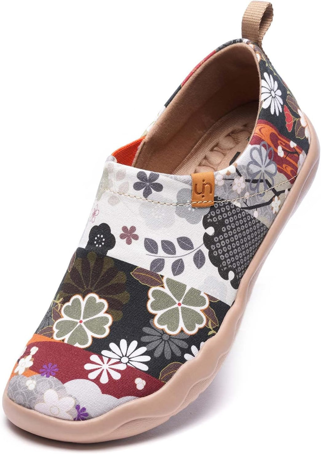 UIN Women's Casual Loafers Travel Painted Walking Slip On Lightweight Comfortable Canvas Fashion Sneakers