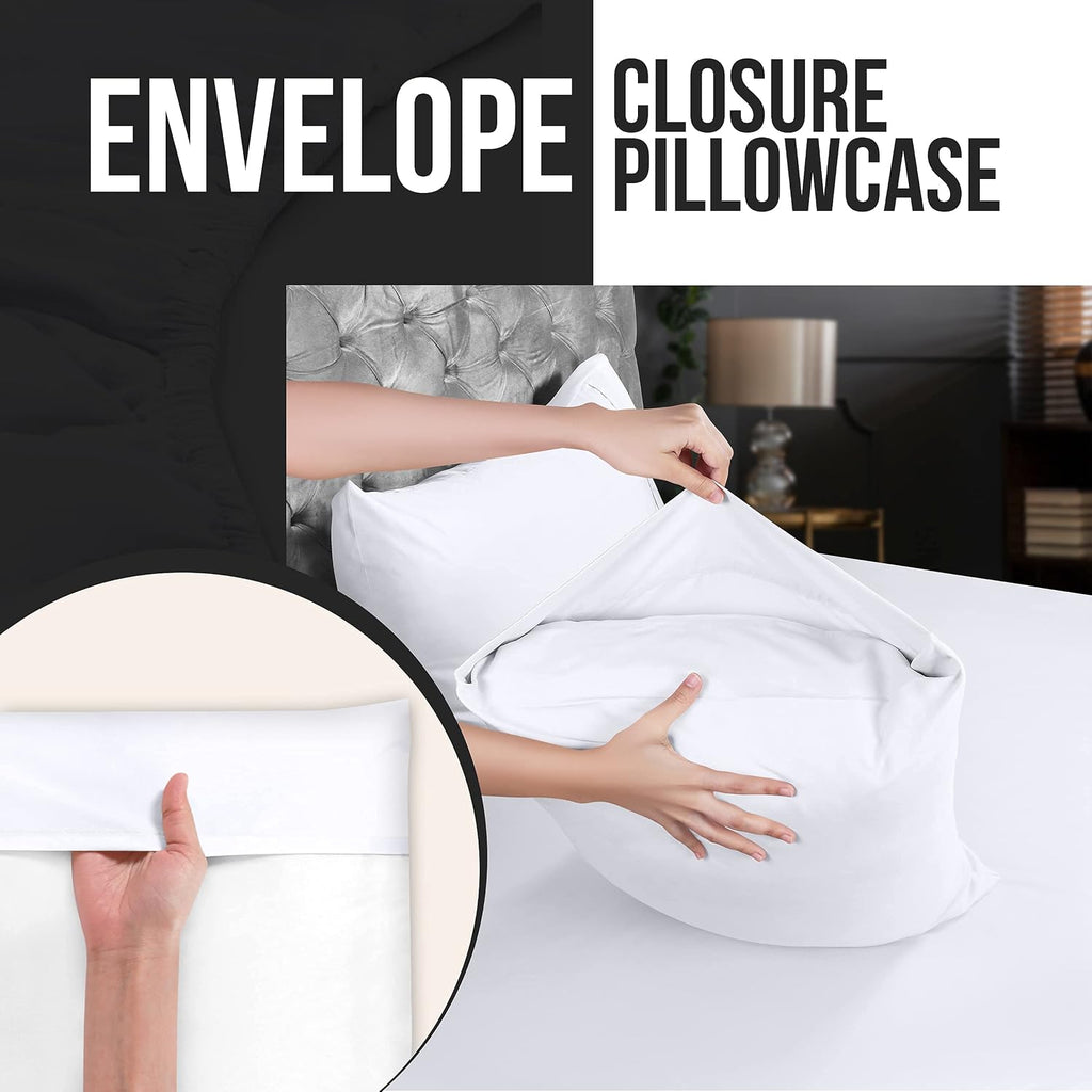 Utopia Bedding Standard Pillow Cases - 120 Pack - Envelope Closure - Soft Brushed Microfiber Fabric - Pillow Covers 20 X 26 Inches (Standard, White)