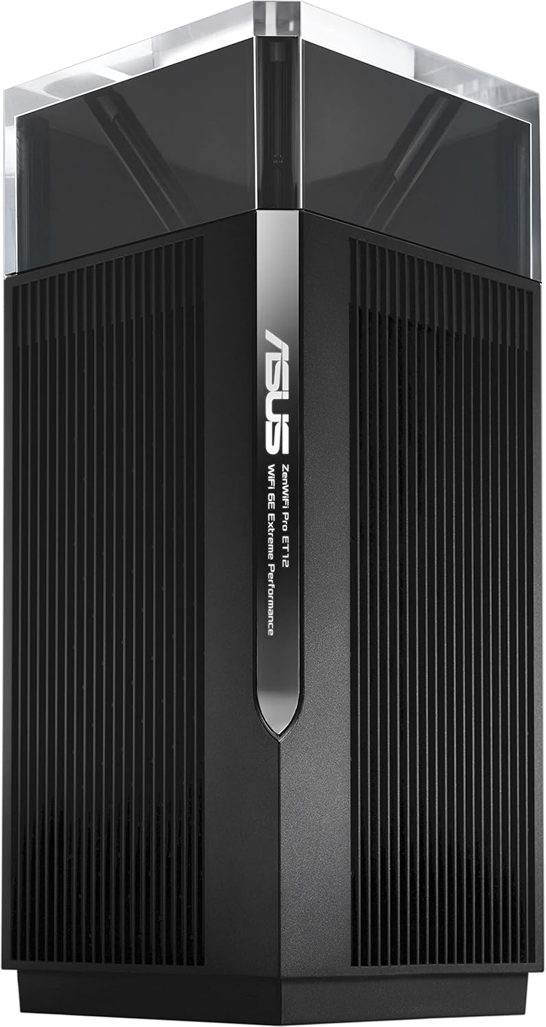 ASUS ZenWiFi Pro AXE11000 Tri-Band WiFi 6E Mesh System (ET12 2PK) - Whole Home Coverage up to 6000 Sq.Ft & 6+ Rooms (Renewed)