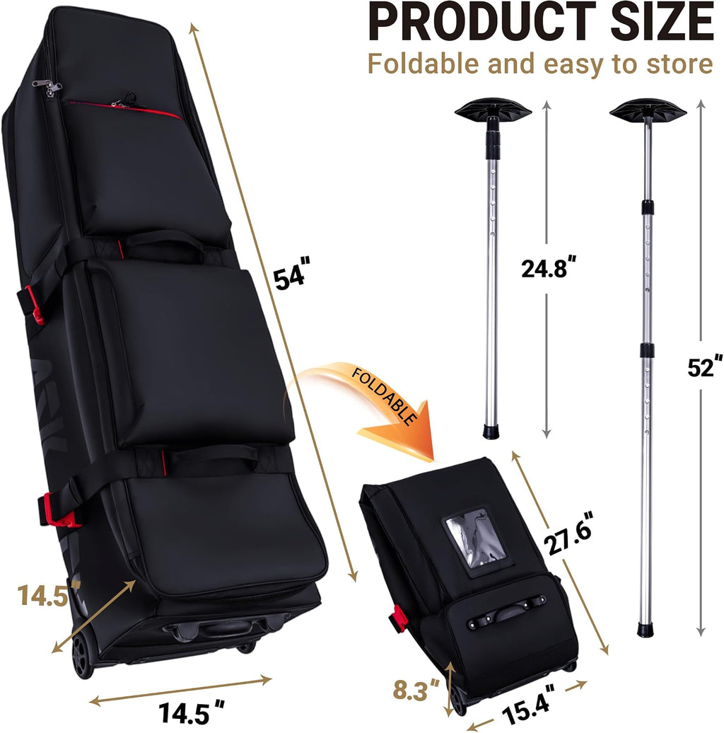 ASK ECHO LOCKLINK Roller Outdoors Golf Travel Bag Soft-Sided with Wheels/Black