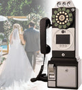 Video Audio Guest Book, 1080P Video Guestbook Wedding Phone, 32G SD Card Customized Video Audio Guest Book with Lens Recording, Retro 1957's Style Vintage Audio Guest Book Audio Messages(Black)