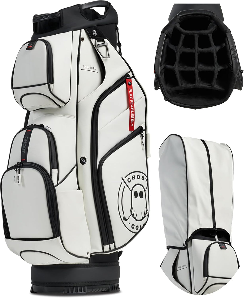 Ghost Golf Cart Bags, GT-14 - Golf Bags for Men & Women, 14-Way Dividers with Premium Materials & Magnetic Pockets - Golf Bag Capacity with 11 External Pockets