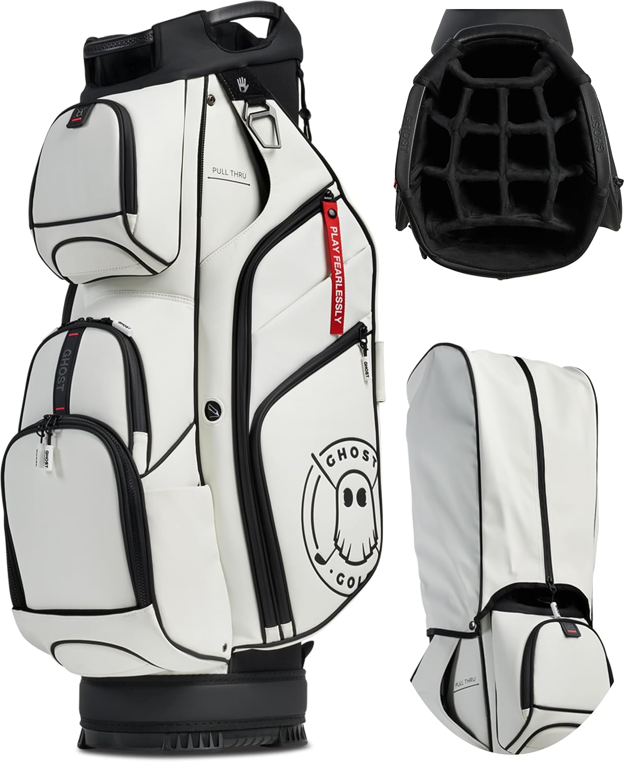 Ghost Golf Cart Bags, GT-14 - Golf Bags for Men & Women, 14-Way Dividers with Premium Materials & Magnetic Pockets - Golf Bag Capacity with 11 External Pockets